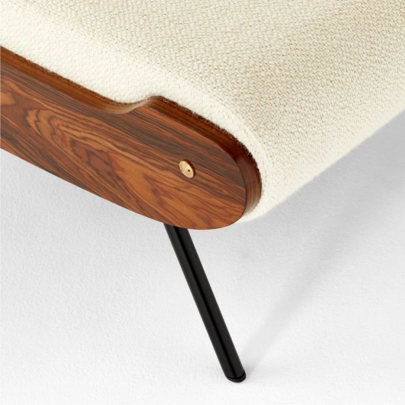 Meda Ivory Wool Armless Lounge Chair 11 Meda Ivory Wool Armless Lounge Chair - Image 9