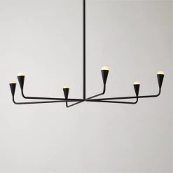 Meldon Matte Black Chandelier -Chic Living Shop MeldonMatteBlackPndntROF21