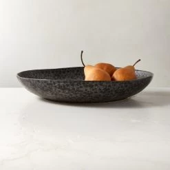 Melva Black Serving Bowl With Reactive Glaze -Chic Living Shop MelvaServingBowlAVSHF23