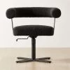 Mezza Charcoal Grey Boucle Office Chair -Chic Living Shop MezzaCharcBclChairSHS23