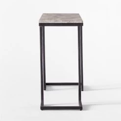 Milan Grey Travertine And Metal Console Table -Chic Living Shop MilanGreyTrvrtnCnslTableSDSSS22
