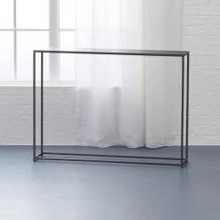 Mill Black Metal Console Table 38''
