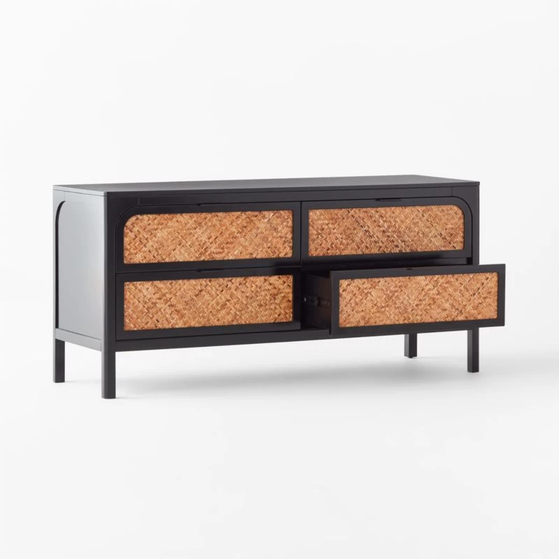 Miri 4-Drawer Black Cane Dresser 6 Miri 4-Drawer Black Cane Dresser - Image 4