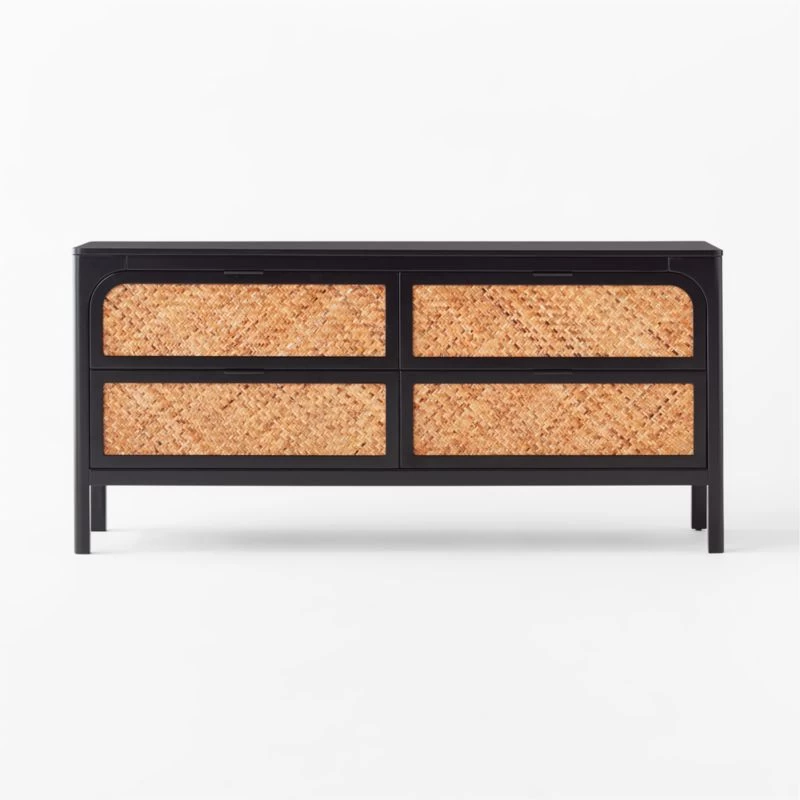 Miri 4-Drawer Black Cane Dresser 4 Miri 4-Drawer Black Cane Dresser - Image 2
