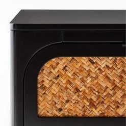 Miri 2-Drawer Black Cane Nightstand -Chic Living Shop MiriNightstandAVSSF21