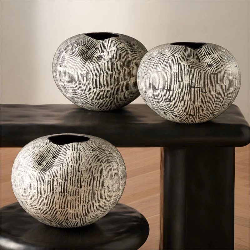 Moe Black And White Ceramic Vase 6 Moe Black And White Ceramic Vase - Image 4