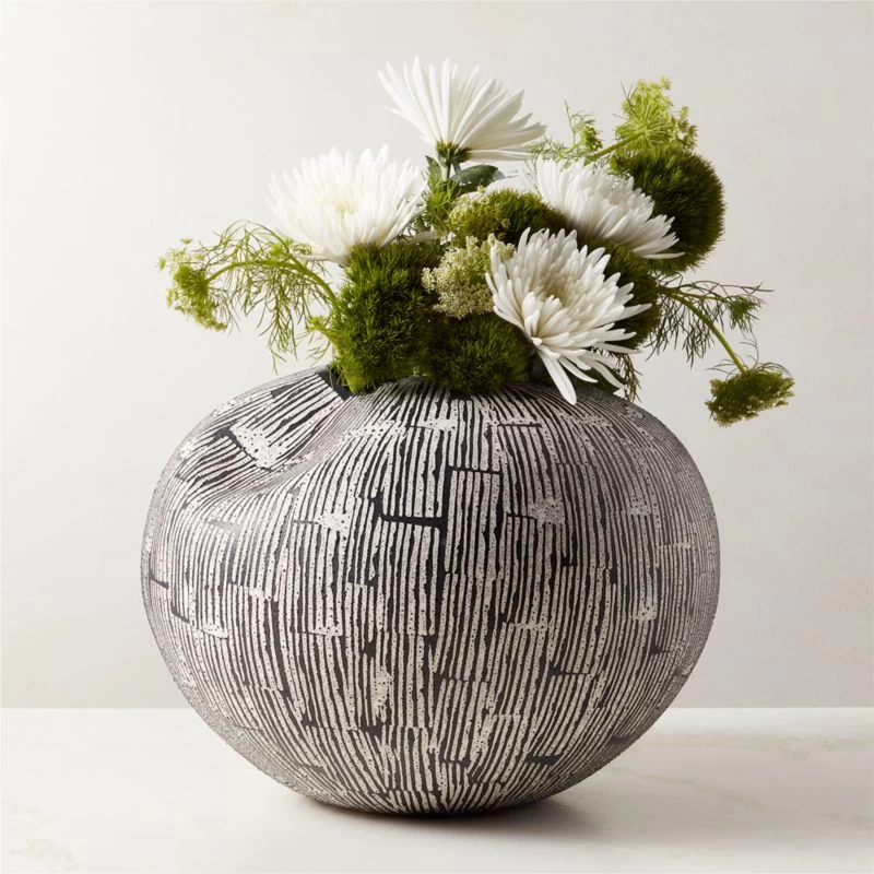 Moe Black And White Ceramic Vase 4 Moe Black And White Ceramic Vase - Image 2