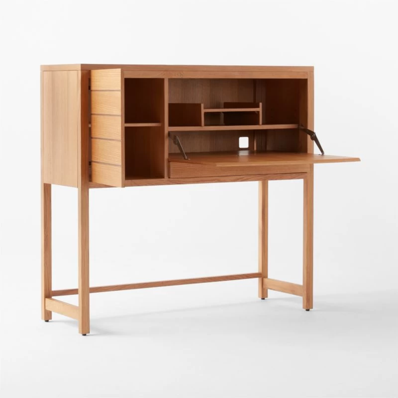 Monte Nido Oak Wood Secretary Desk 7 Monte Nido Oak Wood Secretary Desk - Image 5