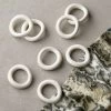 Moore Shiny White Porcelain Napkin Rings Set Of 8 -Chic Living Shop MooreShnyWhtPrclnNpknRngS8SHS21
