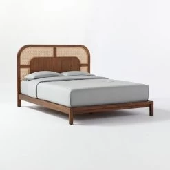 Nadi Wood And Cane Queen Bed -Chic Living Shop NadiCaneQueenBed3QF20