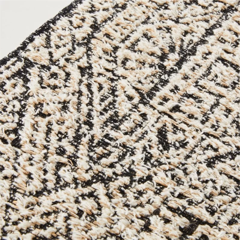 Nava Black And White Patterned Table Runner 14"x90" 4 Nava Black And White Patterned Table Runner 14"x90" - Image 3