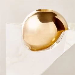 Newton Crystal Glass Ball Taper Candle Holder -Chic Living Shop NewtonGlassBallTprHolderAVSHF23