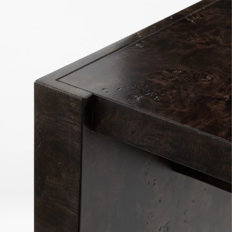 Niche Charcoal Brown Burl Wood Console Table 54" 7 Niche Charcoal Brown Burl Wood Console Table 54" - Image 5