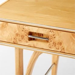 Noemie 3-Drawer Burl Wood Office Desk -Chic Living Shop NoemieBurlDeskAVSSS23