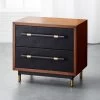 Oberlin 2-Drawer Faux Leather And Wood Nightstand 2 Oberlin 2-Drawer Faux Leather And Wood Nightstand -Chic Living Shop OberlinNighstandSHS18 1x1