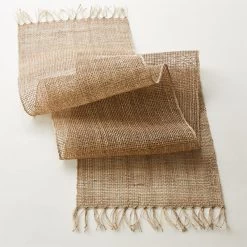 Open Weave Natural Table Runner 14"x90"