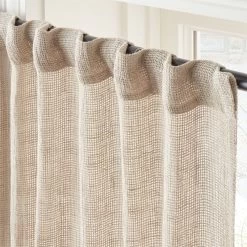 Flax Linen Openweave Window Curtain Panel 48''x84'' 10 Flax Linen Openweave Window Curtain Panel 48''x84'' -Chic Living Shop OpnwvFlaxLn96CurtainPnlAV2SHS23