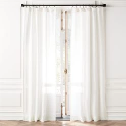 White Linen Openweave Window Curtain Panel 48''x84''
