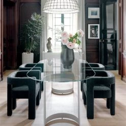 Acadia Black Ceramic Vase -Chic Living Shop OrrinWhiteOvalDiningTableJN21 1x1