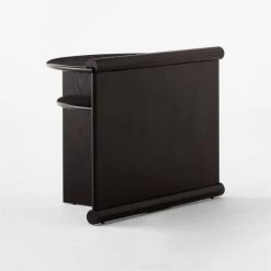 Osoppo Black Ebonized Ash Wood Nightstand -Chic Living Shop OsoppoBlackNightstand3QBSSF22