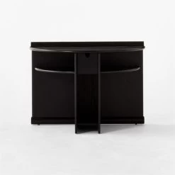Osoppo Black Ebonized Ash Wood Nightstand -Chic Living Shop OsoppoBlackNightstandSOSSF22