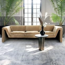 Smoke Stack Black Terracotta Vase -Chic Living Shop OutlineCamelFauxMohairJN21 1x1