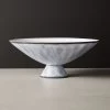 Overlap White Glazed Footed Serving Bowl -Chic Living Shop OverlapGlazedFootedBowlSHF21