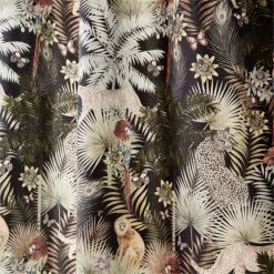 Palm Grove Jungle-Print Window Curtain Panel 48"x84" -Chic Living Shop PalmGroveCrtnPanel96inAV3SHF22