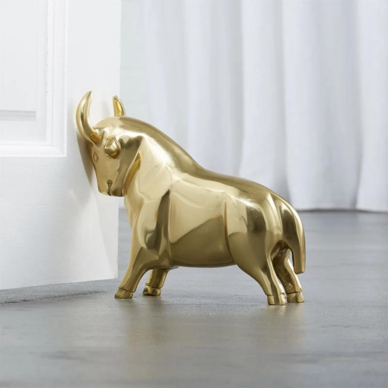 Pascal The Bull Gold Doorstop-Bookend 4 Pascal The Bull Gold Doorstop-Bookend - Image 2