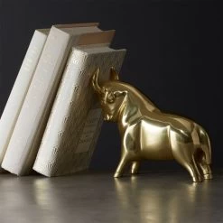 Pascal The Bull Gold Doorstop-Bookend 10 Pascal The Bull Gold Doorstop-Bookend -Chic Living Shop PascalGoldBullDoorstopAVSHF18