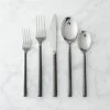 20-Piece Rush Blackened Handle Flatware Set -Chic Living Shop Pattern127Flateware20PcSHF16