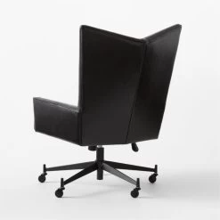 Bowtie Black Leather Office Chair Model 3002 -Chic Living Shop PaulMcCobbBwtBkLtOffcChr3QBSSS23