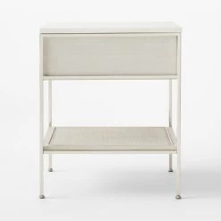 Connoisseur 2-Drawer White Oak Wood Nightstand With Marble Top Model 8714 -Chic Living Shop PaulMccobb8714WWCnNtstdSDSSS22