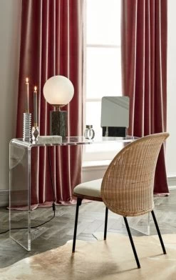 Velvet Dusty Orchid Curtain Panel 48"x120" -Chic Living Shop PeekabooAcrylicConsoleTableKN20