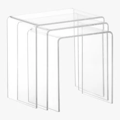 3-Piece Peekaboo Acrylic Nesting Table Set -Chic Living Shop PeekabooNestTables3QF12