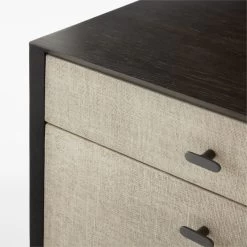 Perch Lacquered Linen File Cabinet -Chic Living Shop PerchFileCredenzaAVSSS23