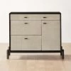 Perch Lacquered Linen File Cabinet -Chic Living Shop PerchFileCredenzaSHS23
