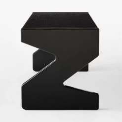 Perno 2-Drawer High-Gloss Black Oak Wood Desk -Chic Living Shop PernoDeskSDSSS23