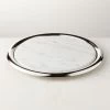 Piero Round Stainless Steel And Marble Serving Tray Set -Chic Living Shop PieroRndMrblNSSServingSSHF22