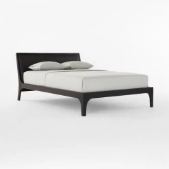 Pietro Woven Black Leather Queen Bed -Chic Living Shop PietroWovenBlkLthrQBed3QSSF22