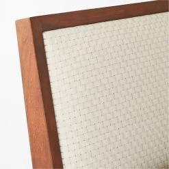 Pietro Woven Ivory Leather Queen Bed -Chic Living Shop PietroWovenIvryLthrQBedAVSSF22