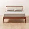 Pietro Woven Ivory Leather Queen Bed -Chic Living Shop PietroWovenIvryLthrQBedSHF22