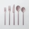 20-Piece Pin Brushed Dark Bronze Flatware