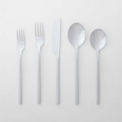 20-Piece Pin Brushed Silver Flatware