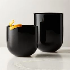 Pina Black Old-Fashioned Glasses