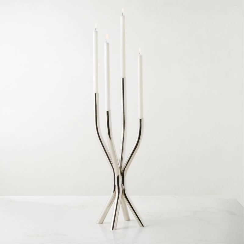 Plata Stainles Steel Multi Taper Candle Holder 4 Plata Stainles Steel Multi Taper Candle Holder - Image 2