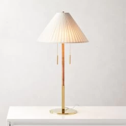 Pogo Brass And Cane Table Lamp -Chic Living Shop PogoCaneTableLampROF21
