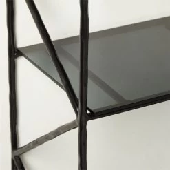 Ponte Black Metal Wall Mount Bookshelf Wide -Chic Living Shop PonteHmrdRdTallBookcaseAV3SHS22