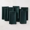 Poplin Dark Green Cloth Napkins Set Of 8 1 Poplin Dark Green Cloth Napkins Set Of 8 -Chic Living Shop PoplinGreenNapkinS8SHF22
