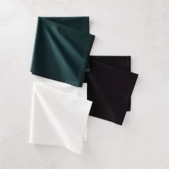 Poplin Dark Green Cloth Napkins Set Of 8 -Chic Living Shop PoplinNapkinGroupFHF22